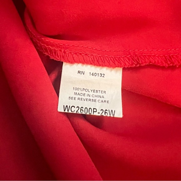 Red Flutter Sleeve Ruffled Blouse - Picture 5 of 5